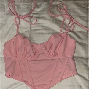 Pink Women's Tie Top